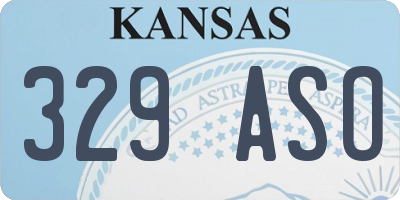KS license plate 329ASO