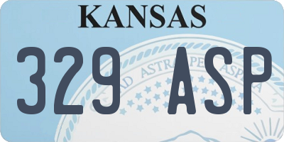 KS license plate 329ASP