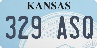 KS license plate 329ASQ