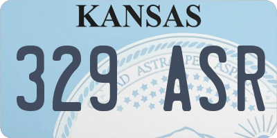 KS license plate 329ASR