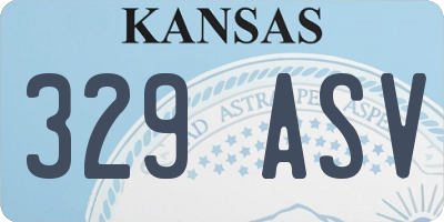 KS license plate 329ASV