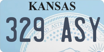 KS license plate 329ASY