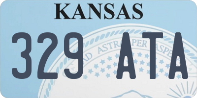 KS license plate 329ATA