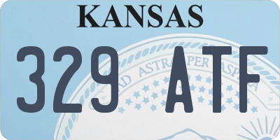 KS license plate 329ATF