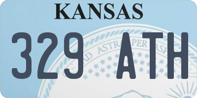 KS license plate 329ATH
