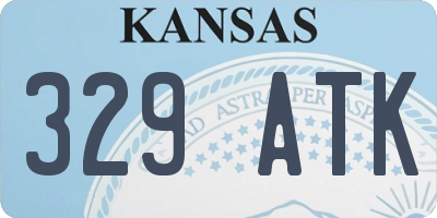 KS license plate 329ATK