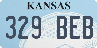KS license plate 329BEB