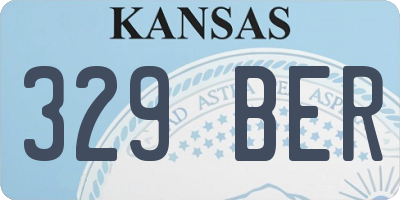 KS license plate 329BER
