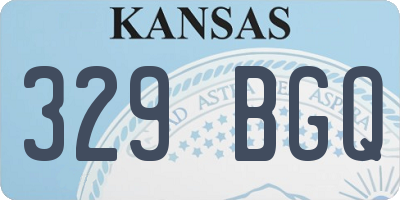 KS license plate 329BGQ