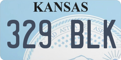 KS license plate 329BLK