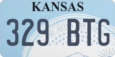 KS license plate 329BTG