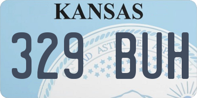 KS license plate 329BUH