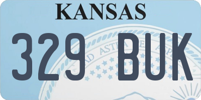 KS license plate 329BUK