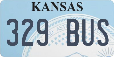 KS license plate 329BUS