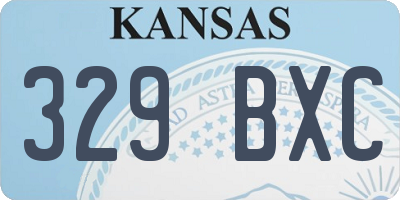KS license plate 329BXC