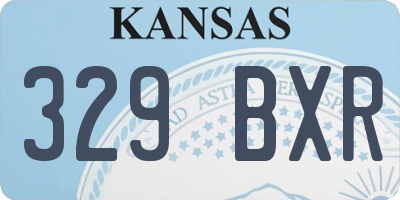 KS license plate 329BXR