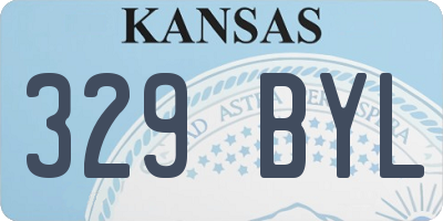 KS license plate 329BYL