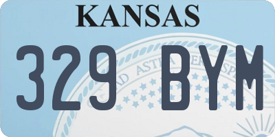 KS license plate 329BYM