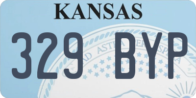 KS license plate 329BYP