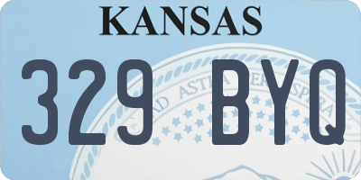 KS license plate 329BYQ