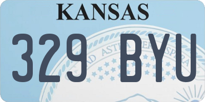 KS license plate 329BYU
