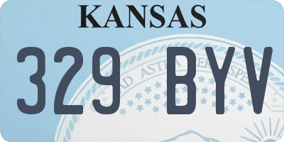 KS license plate 329BYV
