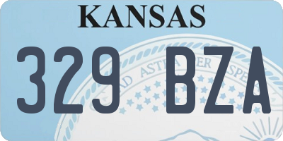 KS license plate 329BZA