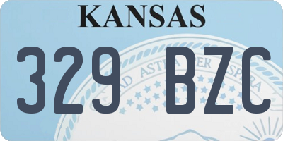KS license plate 329BZC