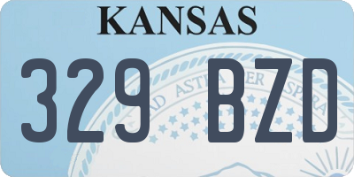 KS license plate 329BZD