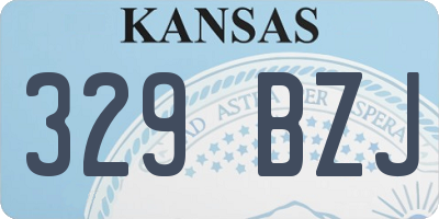 KS license plate 329BZJ