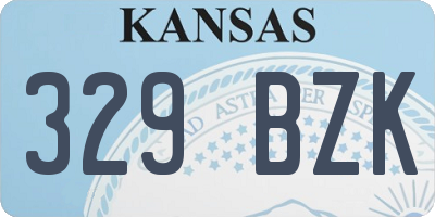 KS license plate 329BZK
