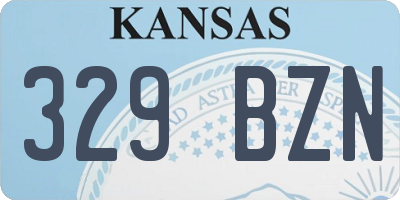 KS license plate 329BZN
