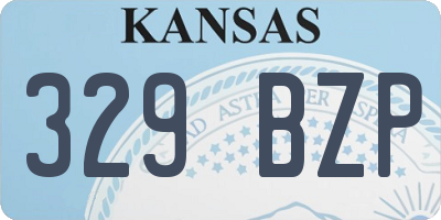 KS license plate 329BZP