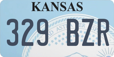 KS license plate 329BZR