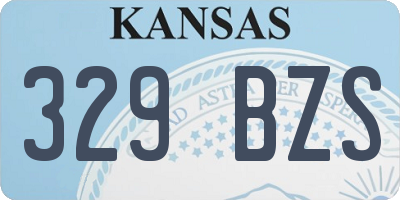 KS license plate 329BZS