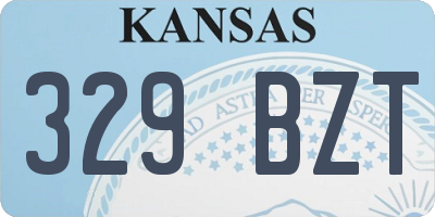 KS license plate 329BZT