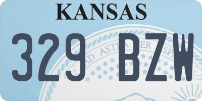 KS license plate 329BZW