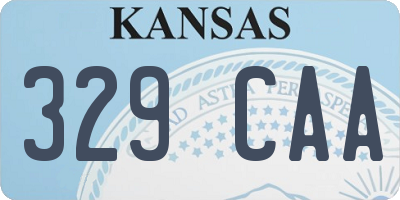KS license plate 329CAA