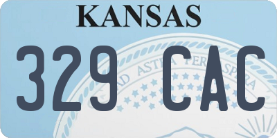 KS license plate 329CAC