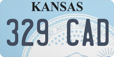 KS license plate 329CAD