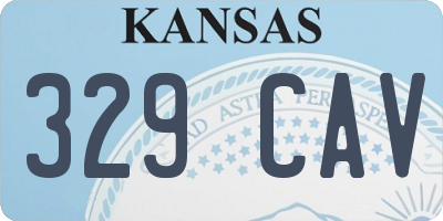 KS license plate 329CAV
