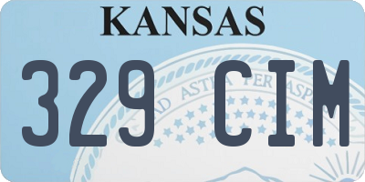 KS license plate 329CIM