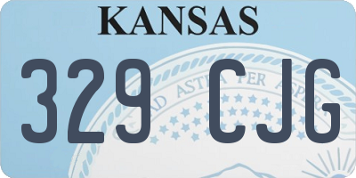 KS license plate 329CJG