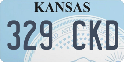 KS license plate 329CKD