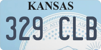 KS license plate 329CLB