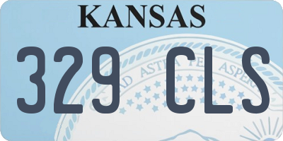 KS license plate 329CLS