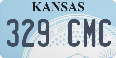 KS license plate 329CMC