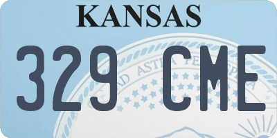KS license plate 329CME