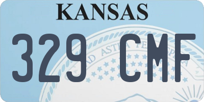 KS license plate 329CMF