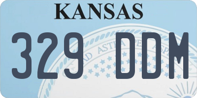 KS license plate 329DDM
